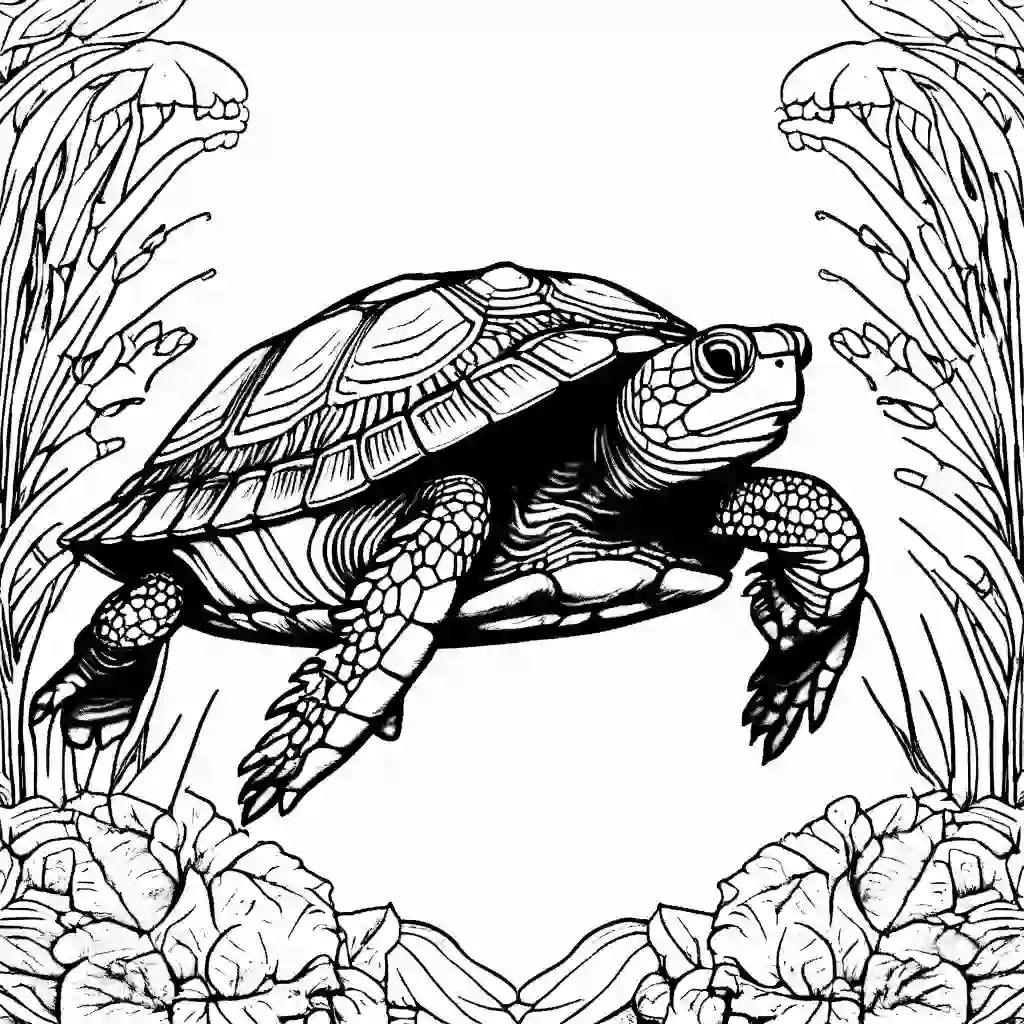 Yellow-Bellied Slider coloring pages